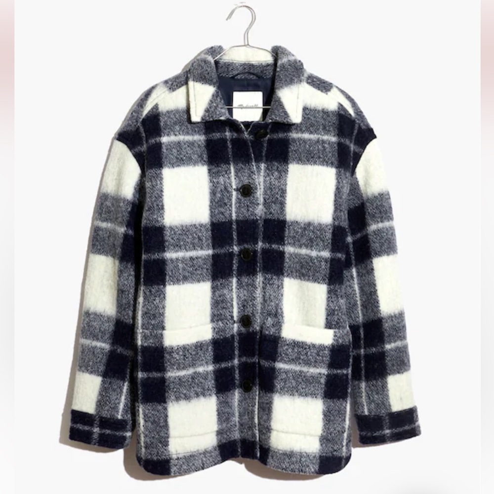 MADEWELL Walton Jacket in Colleton Plaid , sz XL